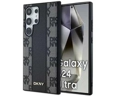 Samsung Galaxy S24 Ultra DKNY Hardcase Leather Checkered Mono Pattern MagSafe (DKHMS24LPCPVSLK) dėklas telefonui juodos spalvos