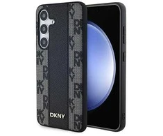 Samsung Galaxy S24 DKNY Hardcase Leather Checkered Mono Pattern MagSafe (DKHMS24SPCPVSLK) dėklas telefonui juodos spalvos