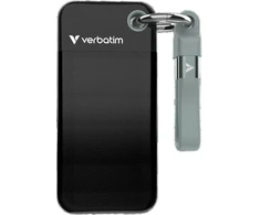 Dysk Zewnętrzny Verbatim Pocket SSD 128GB USB-C 3.2 gen.2 juoda-pilka 32432