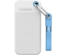 Kietasis diskas Dysk Zewnętrzny Verbatim Pocket SSD 2TB USB-C 3.2 gen.2 balta-Šviesiai mėlynas 32321