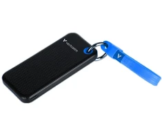 Kietasis diskas „Verbatim Pocket SSD 512GB“ išorinis diskas – raktų pakabutis su USB-C 3.2 gen.2 kabeliu juoda-mėlyna 32283