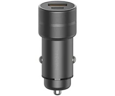 ENERGEA automobilinis įkroviklis 1xUSB+1xUSB-C PD-QC3.0 38W gunmetal Alu Drive PD20+
