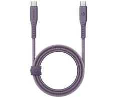 ENERGEA Flow USB-C į USB-C Kabelis 1.5m violetinės spalvos 240W 5A PD Fast Charge