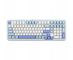Belaidė mechaninė žaidimų klaviatūra EPOMAKER TH99 96%, RGB, 2.4 GHz/BT/USB-C, 10000 mAh, Mėlynos ir baltos spalvos