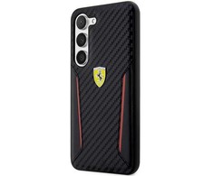 „Ferrari FEHCS23SNPYK S23 S911“ juodas kietas dėklas su anglies pluošto kontrastingais kraštais