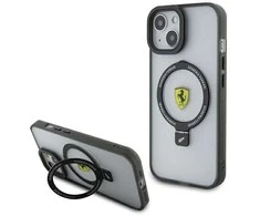 Ferrari FEHMP15MUSCAH Apple iPhone 15 Plus /14 Plus 6.7″ skaidrus kietas dėklas Ring Stand 2023 Collection M