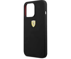 Ferrari FESSIHCP13LBK Apple iPhone 13 Pro / 13 6,1″ juodos spalvos kietas dėklas Silicone