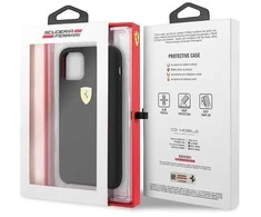 Ferrari Silicone silikoninis telefono dėklas iPhone 11 Pro Max, juodas