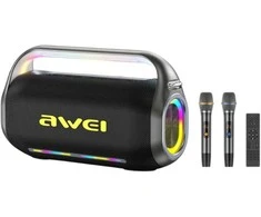 Kompiuterio kolonėlės Garsiakalbis belaidis AWEI KT20 400W Bluetooth 5.3 przenośny su zestawem karaoke juoda