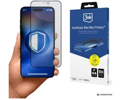 3mk HardGlass Matt Max Privacy grūdintas stiklas, skirtas iPhone 18 Pro Max