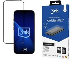 3mk HardGlass Max - Apsauginis stiklas skirtas iPhone 17 Pro Max (Juodas)