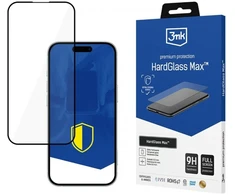 3mk HardGlass Max - Apsauginis stiklas skirtas iPhone 17 Pro (Juodas)