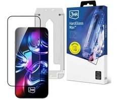 Apsauginis stiklas 3MK HardGlass Max su aplikatoriumi skirtas Apple iPhone 16 Pro/17