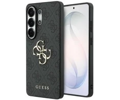 Guess PU 4G Metal Logo dėklas skirtas Samsung Galaxy S25 Ultra pilkos spalvos