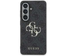 Guess PU 4G Metal Logo dėklas skirtas Samsung Galaxy S25+ pilkos spalvos