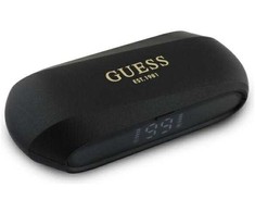 Guess ausinės Bluetooth GUTWSC2MCDSK TWS juodos spalvos Elongated Metalic Printed Logo
