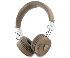 Guess ausinės Bluetooth ENC GUBH70PGTSPSW rudos spalvos Grained Classic Round Shape