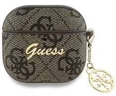 GUESS dėklas skirtas APPLE AirPods 4 GUA4G4GSMW (PU 4G W / Charm) rudos spalvos