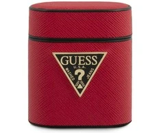 „Guess GUACA2VSATMLRE“ „AirPods 1/2“ dėklas, raudonas/raudonas, „Saffiano“