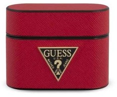 Guess apsauginis dėklas GUACAPVSATMLLG Saffiano, skirtas AirPods Pro raudonas