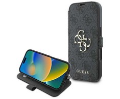 Guess 4G Metal Logo Apple iPhone 16 Pro Max - dėklas telefonui juodos spalvos