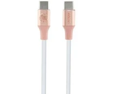 Guess Ebossed Logo USB-C / USB-C 1,5 m greito įkrovimo laidas – rožinė