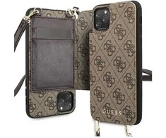 Guess 4G Crossbody telefono dėklas iPhone 11 Pro Max, rudas