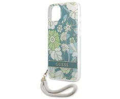 Dėklas Guess GUHCP13SHFLSN Apple iPhone 13 mini 5,4″ žalios spalvos hardcase Flower Strap