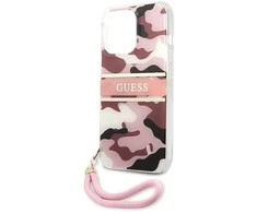 Dėklas Guess GUHCP13XKCABPI Apple iPhone 13 Pro Max 6,7″ rožinės spalvos hardcase Camo Strap Collection