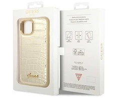 Dėklas GUESS GUHCP14MHGCRHD IPHONE 14 PLUS / 15 PLUS 6.7 "GOLD / GOLD HARDCASE CROCO COLLECTION