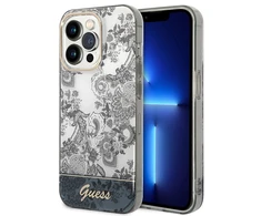 Apple iPhone 14 Pro Max Guess dėklas Porcelain Collection (GUHCP14XHGPLHG) pilkos spalvos