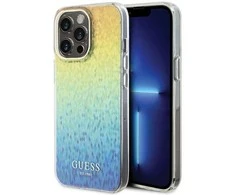 Guess GUHCP15XHDECMI Apple iPhone 15 Pro Max 6.7″ kietas dėklas IML Faceted Mirror Disco Iridescen
