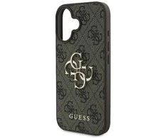 GUESS dėklas skirtas Apple iPhone 16 Pro GUHCP16L4GMGBR (4G PU Big Logo) rudos spalvos
