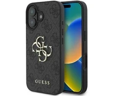 GUESS dėklas skirtas Apple iPhone 16 Pro GUHCP16L4GMGGR (4G PU Big Logo) juodos spalvos