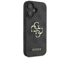 GUESS dėklas skirtas Apple iPhone 16 Pro GUHCP16L4GMGGR (4G PU Big Logo) juodos spalvos