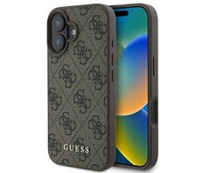 Guess 4G Classic - dėklas skirtas Apple iPhone 16 Plus ruda
