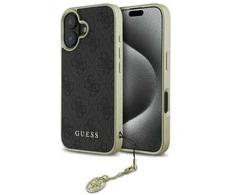Guess GUHCP16MGF4GGR Apple iPhone 16 Plus 6.7" dėklas telefonui juodos spalvos 4G Charms Collection