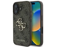 Guess 4G Big Logo Apple iPhone 16 – dėklas telefonui rudos spalvos