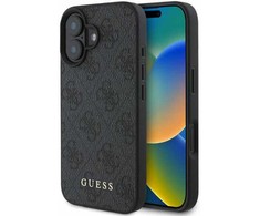 Guess 4G Classic Apple iPhone 16 - dėklas telefonui juodos spalvos
