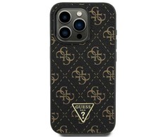 Guess New 4G Triangle Case Apple iPhone 16 6.1" - dėklas telefonui juodos spalvos