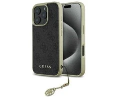 Guess GUHCP16XGF4GGR Apple iPhone 16 Pro Max 6.9" dėklas telefonui juodos spalvos 4G Charms Collection