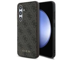 GUESS dėklas skirtas Samsung Galaxy S24 FE GUHCS24FEG4GFBR (HC PU 4G Metal Logo) rudos spalvos