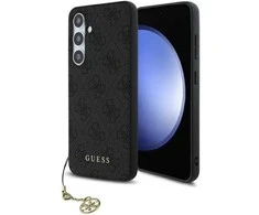 Guess GUHCS24FEGF4GGR Samsung Galaxy S24 FE S721 dėklas telefonui pilkos spalvos hardcase 4G Charms Collection