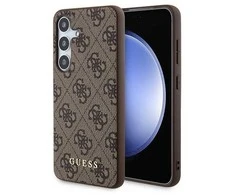 Samsung Galaxy S24 Guess dėklas 4G Metal Gold Logo (GUHCS24SG4GFBR) rudos spalvos