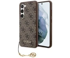 Samsung Galaxy A35 5G Guess dėklas 4G Charms Collection (GUHCSA35GF4GBR) rudos spalvos