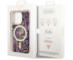 Dėklas GUESS GUHMP14LHLEOPWP IPHONE 14 PRO 6.1 "Rožinis/Rožinis HARDCASE LEOPARD MAGSAFE