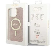 Guess GUHMP14XH4STP Apple iPhone 14 Pro Max 6.7″ rožinės spalvos kietas dėklas 4G MagSafe