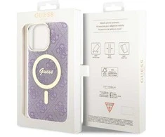 Apple iPhone 14 Pro Max Guess dėklas 4G MagSafe (GUHMP14XH4STU) violetinės spalvos