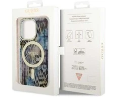 Dėklas GUESS GUHMP14XHLEOPWB IPHONE 14 PRO MAX 6.7 "Mėlynas/Mėlynas HARDCASE LEOPARD MAGSAFE
