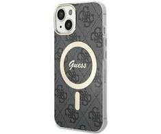 Guess GUHMP15MH4STK Apple iPhone 15 Plus/ 14 Plus 6.7″ juodos spalvos kietas dėklas 4G MagSafe